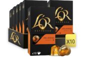 L&rsquo;Or Espresso Café – 100 Capsules Delizioso Intensité 5 – compatibles Nespresso®* 10 Paquets de 10 Capsules