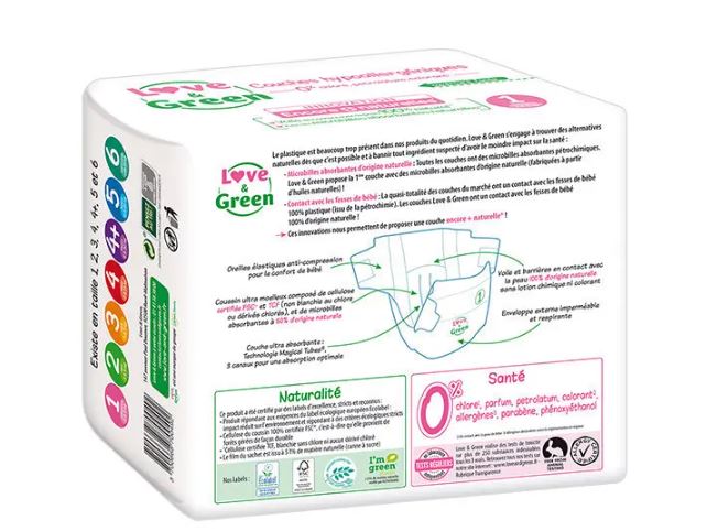 Pack 8×23 Couches hypoallergéniques – T1, 2-5Kg