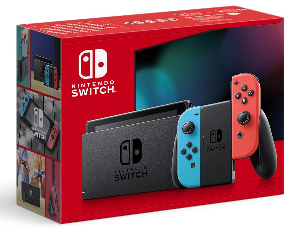 Nintendo Console Switch avec Joy-Con bleu néon et rouge néon