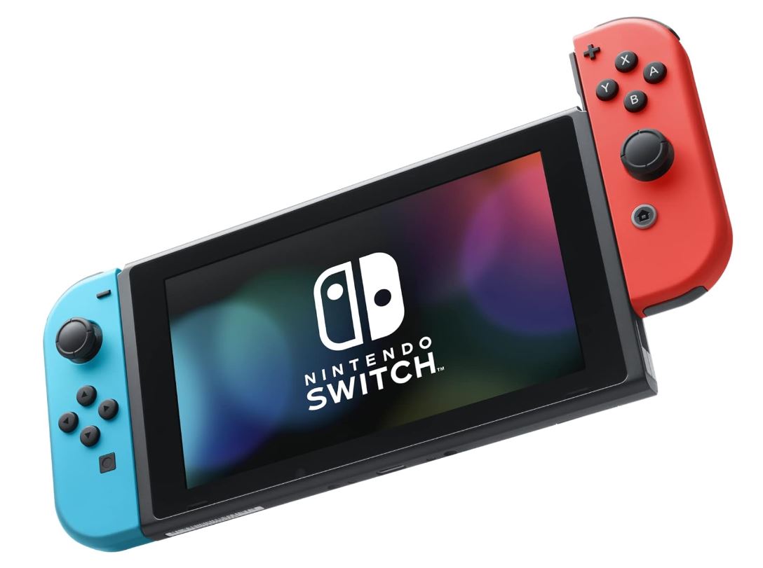 Nintendo Console Switch avec Joy-Con bleu néon et rouge néon
