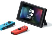 Nintendo Console Switch avec Joy-Con bleu néon et rouge néon