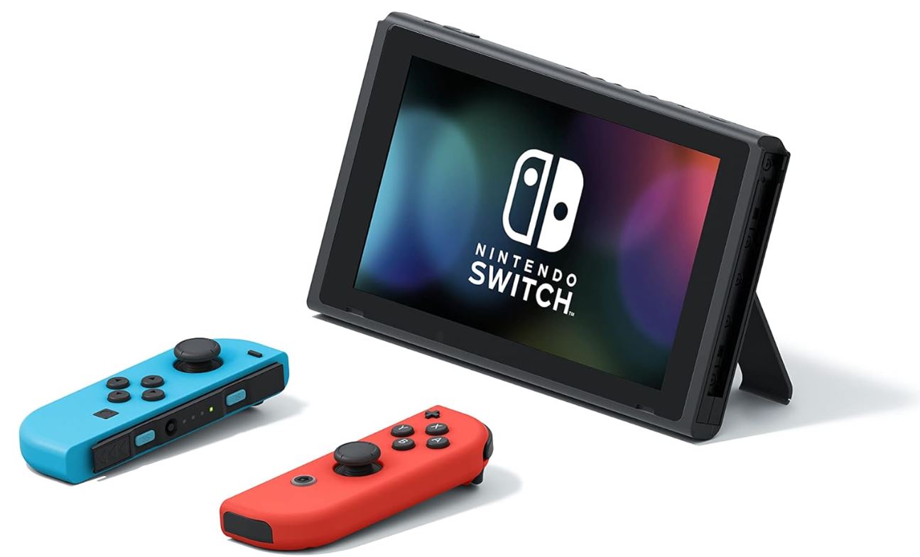 Nintendo Console Switch avec Joy-Con bleu néon et rouge néon