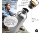 Bambaw Gourde 500 ml | Gourde écologique | Gourde inox non-isotherme | Gourde sport | Gourde acier inoxydable | Gourde sans BPA | Bouteille inox | Bouteille sans BPA | Gourde Infusion Inox