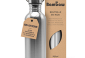 Bambaw Gourde 500 ml | Gourde écologique | Gourde inox non-isotherme | Gourde sport | Gourde acier inoxydable | Gourde sans BPA | Bouteille inox | Bouteille sans BPA | Gourde Infusion Inox